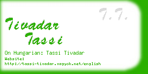 tivadar tassi business card